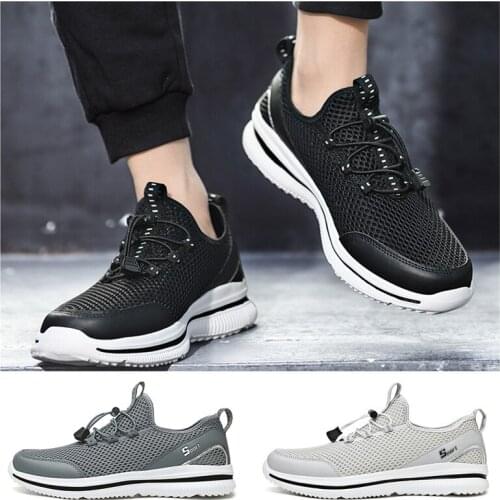YISHEN Men Sneakers Mesh Breathable Anti-Odor Comfy Flat Male Casual Shoes Footwear Running Walking Sports Training Man Sneakers
