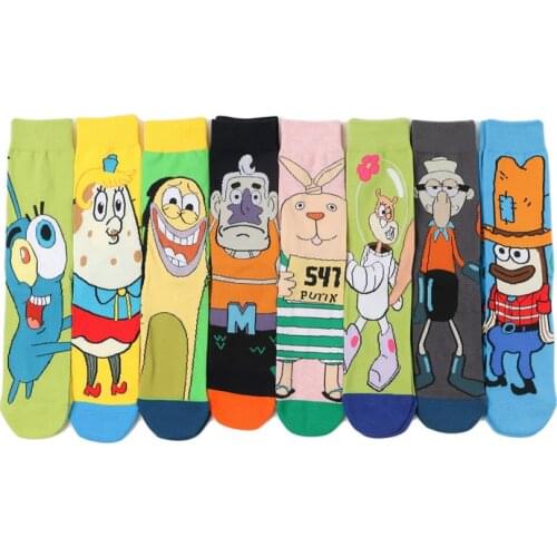 Kwaii Anime Long Socks cotton Print Man Womans sock Adult Cosplay Funny knitting Hip Hop Long Stocks Cotton Personality Socks