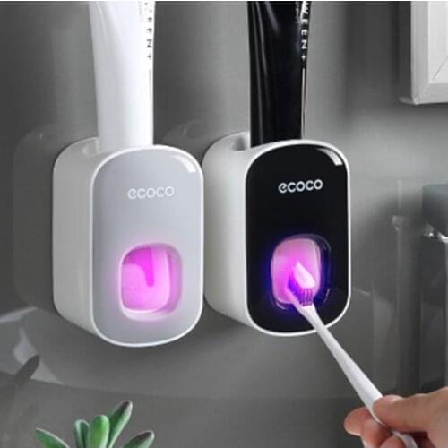 LEDFRE Wall Mount Automatic Toothpaste Dispenser Bathroom Accessories Set Toothpaste Squeezer Dispenser Bathroom LF71019