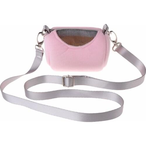 Small Pet Travel Bag Hamster Carrier Breathable Shoulder Strap Outdoor Portable