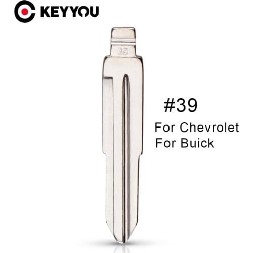 KEYYOU For Chevrolet 1pc #39 Ucut Metal Blade For Chevrolet Lova (Right Blade) Remote Car Flip Key Blank Keyless Entry System