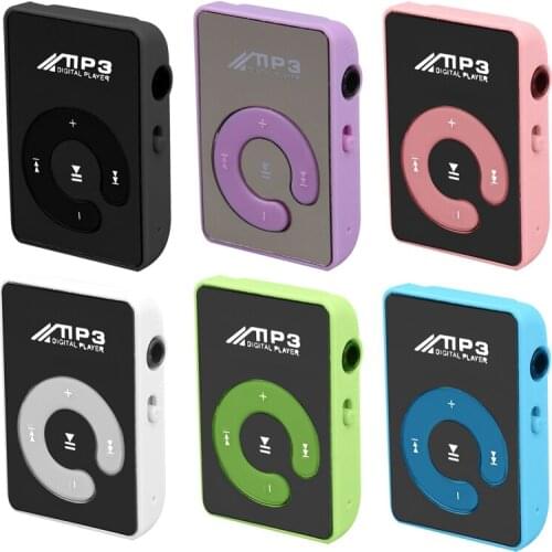 Mini Mirror Clip USB Digital Mp3 Music Player Support 8GB SD TF Card