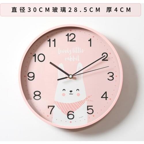 Cartoon Silent Wall Clock Cute Childrens Bedroom Kids Wall Clock for Children Room Decoration Chambre Enfant Kids Watch AA50WC