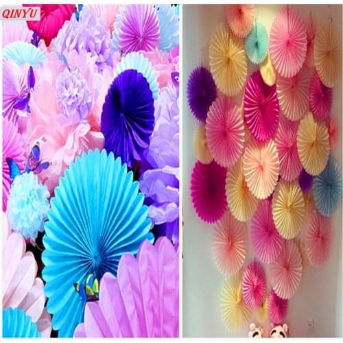 New 1Pcs 10inch Paper Fan flower Wedding Decoration Shower Supplies Home Decorations Crafts 7Z