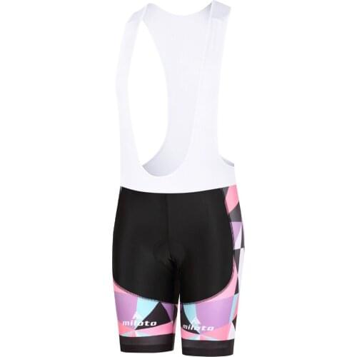 MILOTO 2020 NEW Women Black/purple Cycling Bib Shorts Racing Sport Ropa Ciclismo Summer mtb Bicycle Coolmax 3D Gel Pad Shorts