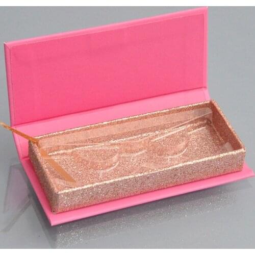 Wholesale Eyelashes Box Package Lash Boxes Package Custom Rectangle Magnetic Red Rose Gold Mink Lashes Makeup Lashes Box Vendors