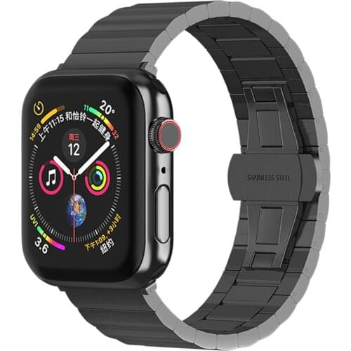 Straps for apple watch 3 4 5 band 44mm 40mm 42mm 38mm link bracelet for iwatch bands Stainless Steel Metal strap watchband belt