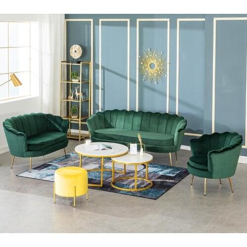 Nordic light plush sofa small family sitting room bedroom double three web celebrity sofa modern contracted clothing store