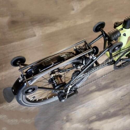 Folding bicycle titanium alloy + carbon shelf cargo racks ultralight for brompton bracket titanium + carbon Rear Rack Shelf