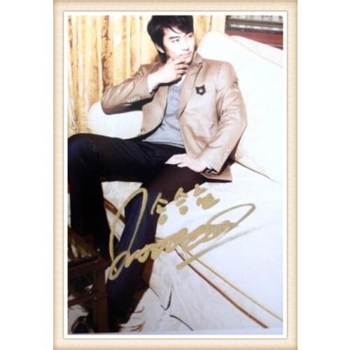 Song Seung Heon autographed with pen signed original photo 4*6 inches new korean gifts collection freeshipping 02.2016 12
