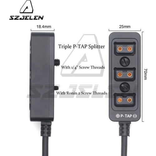 Steadicam 0B 3 pin power out to 3-Port Dtap Female Ptap Splitter Metal shell DTAP distributor