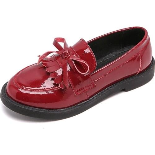 2020 Genuine Leather Girls School Uniform Shoes Mary Jane Shoes Flats Round Toe Formal Party Princess Kids Flats