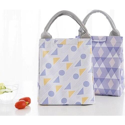 POOLOOS Waterproof Women Men Cooler Lunch Bag Fashion Printed Cooler Bag Unisex Portable Insulated Thermal Food Picnic Lunch Bag