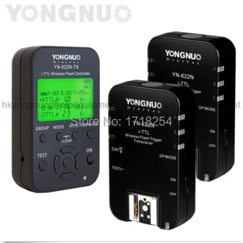 Yongnuo YN-622N-TX+2pcs YN-622N Trasceiver Wireless TTL Flash Controller for Nikon