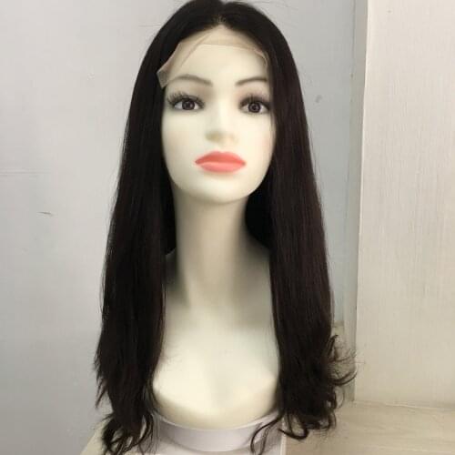 Hot sales lace top wigs soft hair wig natural and flat on top European hair jewish wig kosher wig Best Sheitels in stock