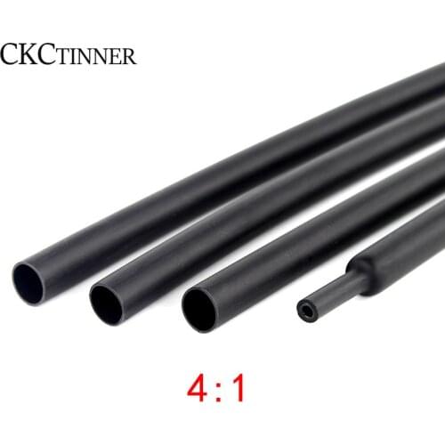 1M/lot 4:1black heat shrink tube with double wall glue wire sleeve cable sleeve adhesive kit 4/6/8/12/16/18/20/24/32mm Wrap Wire