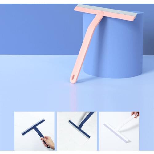 1pc Soft Window Glass Scraper Glass Wiper Shower Squeegee Glass Cleaning Wiper Brush Cleaner Helper Household Cleaning Tools