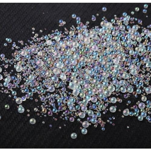 10g/Pack 0.4-3mm Mini Bubble Ball Beads Resin Filling DIY UV Epoxy Resin Mold Nail Art Decoration Jewelry Making Tools