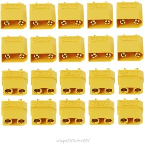 10 Pairs Female Male XT90 Banana Bullet Connector Plug For RC LiPo Battery Gold Plated Banana Plug D23 20 Dropshipping