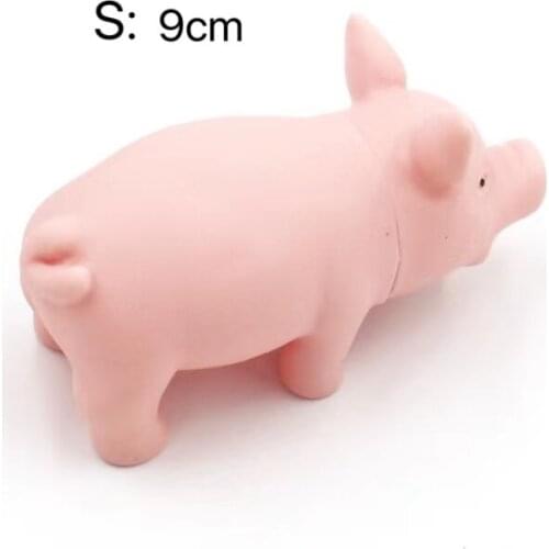 10PCS 9CM Chew Squeaker Squeaky Play Sound Pig Shriek Simulate Interactive Model Pig Dog Cat Rubber Pig Toy Accessories