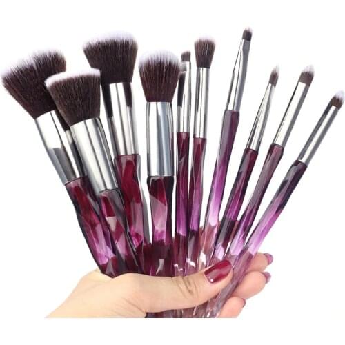 10pcs Makeup Brushes Soft Professional Foundation Eyebrows Set Of Blush For Cosmeti Blush Powder Foundation Tool Kit Natural