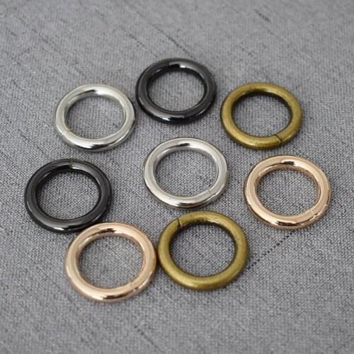 100 pcs/pack DIY 15mm Metal O Ring oval zinc alloy bag hook Round Key ring Buckle carbine for bags keychain accessories