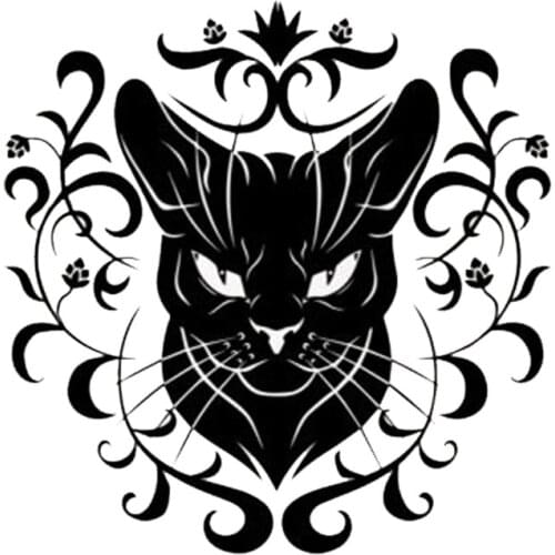 27.6*27.9CM Car Sticker Proud Of The Cat Car Styling Vinyl The Beauty Of The Decorative Pattern Decorative Black/Silver S1-0182