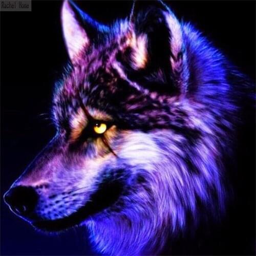 Diamond Embroidery Diy Diamond Painting Cross Stitch Kits Diamond Mosaic Wolf Full Square Diamond Embroidery AD129