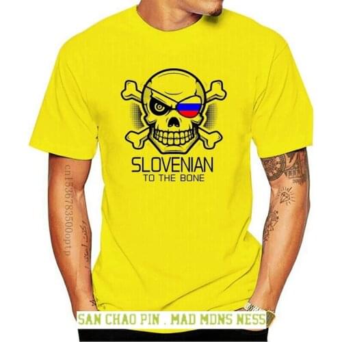 Beat Tees Clothing Mens Funny Cool Novelty Slovenian Skull Slovenia Flag Slogan Joke Gifts Print T shirt Men Harajuku tops