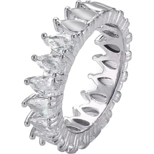 Bettyue Fashion White Color Round Ring For Women&Girls AAA Zirconia Gift In Banquet Charming Jewelry Simplicity Style Design