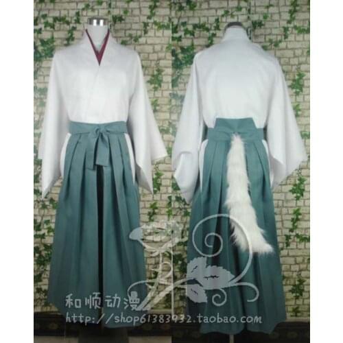 Anime Kamisama Love COSPLAY Tomoe COS Halloween Party Kendo suit kimono COS suit full ear tail
