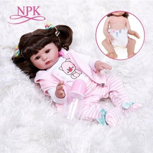 47CM newborn baby NPK new full body very soft silicone bebe doll reborn toddler girl doll waterproof bath Christmas Surprice