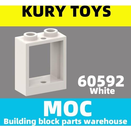 Kury Toys DIY MOC For 60592 Building block parts For Window 1 x 2 x 2 Flat Front For Door-Window