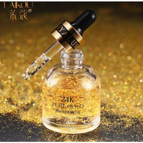 LAIKOU Hexapeptide 24K Gold Eye Face Serum Anti-Aging Anti-Wrinkle Moisturizing Protein Tense Moisture Essence Eye Skin Care