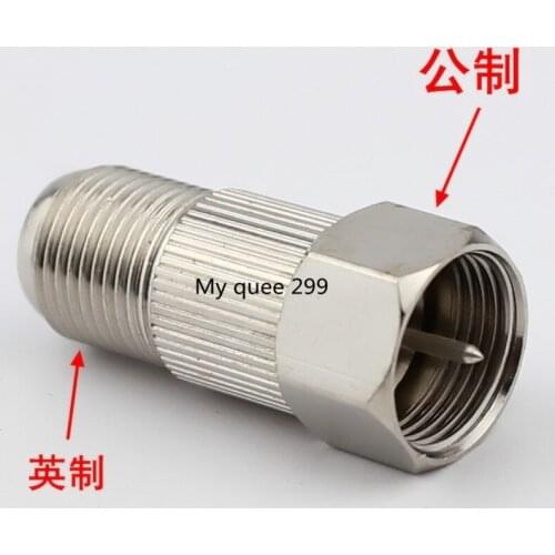 The change head of F head metric system is made from the internal screw of the cable TV adapter
