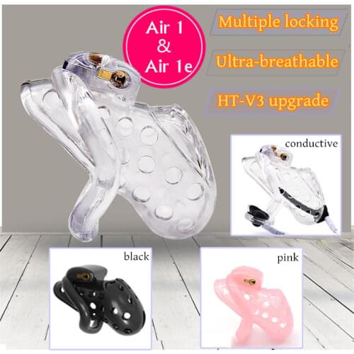 Venting Hole Design Male Chastity Device With 4 Penis Rings,Electric Shock Cock Cage,Chastity Belt,BDSM Sex Toys For Man Gay