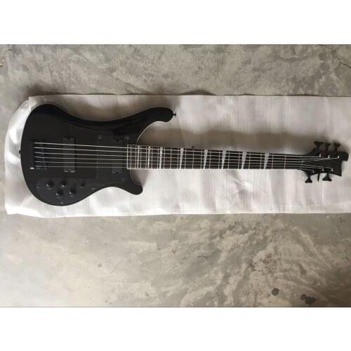 2019 new + factory + all black Rickenback 4003 fireglo electric bass 6 strings Ricken bass shark fretboard inlays Free Shipping