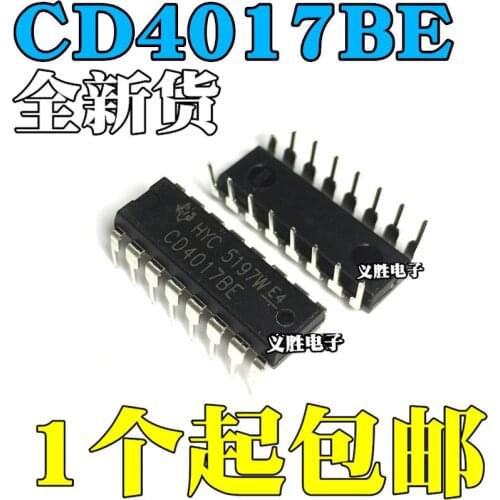New and original CD4017BE CMOS Counter/divider DIP16 CMOS counter/divider into chips, decimal counter into the DIP - 16 feet