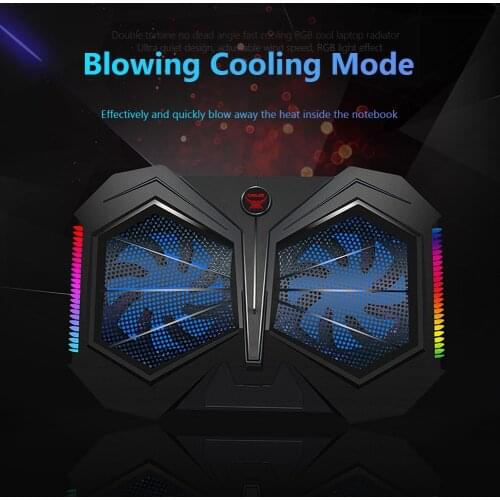 Cooling Holder Support Notebook Computers Adjustable Silent CPU Cooling Fans RGB Heat Sink Ventilator Radiator