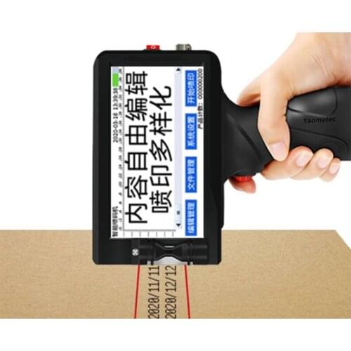 Wholesale English QR Bar batch code date number logo expiry date label plastic bottle hand jet handheld thermal inkjet printer