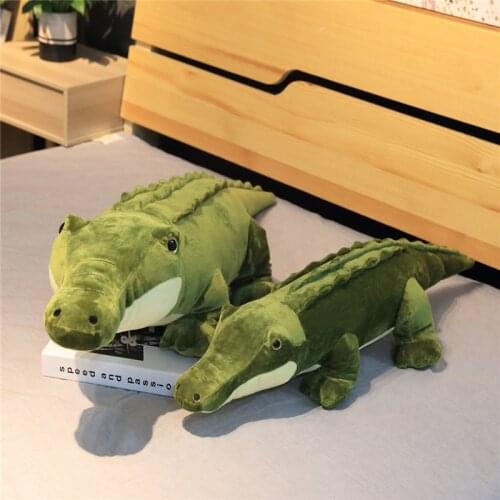 90/120cm Stuffed Animal Real Life Alligator Plush Toy Simulation Crocodile Dolls Kawaii Ceative Pillow for Children Xmas Gifts