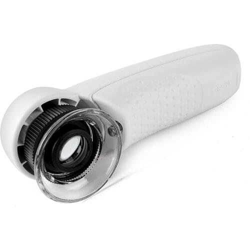 Illuminated Jewelry Magnifier 6B-A Optical Lens Handheld Jade with Condenser Antique Appraisal