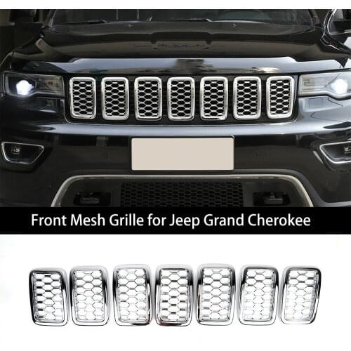 Car Honeycomb Front Grille Mesh Grill Insert Cover Fit Jeep Grand Cherokee 2017