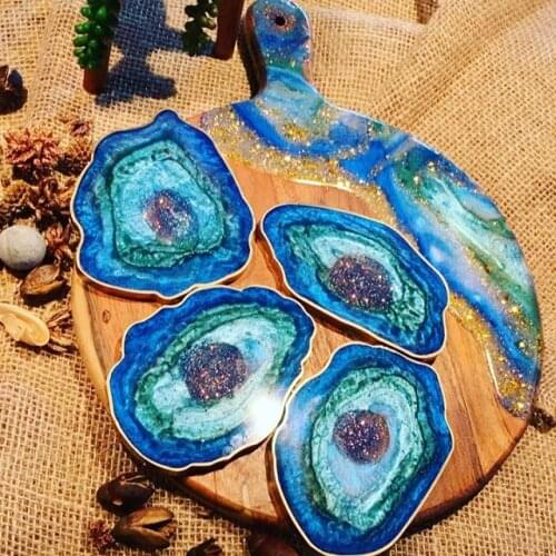 Silicone Resin Coaster Molds Concrete Cement Tray Holder Molds