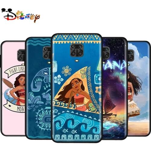 Silicone Soft Cover Disney Moana For Xiaomi Redmi Note 10S 10 9 9S 9T 8T 8 7 6 5 Pro Max 5A 4X 4 5G Black Phone Case