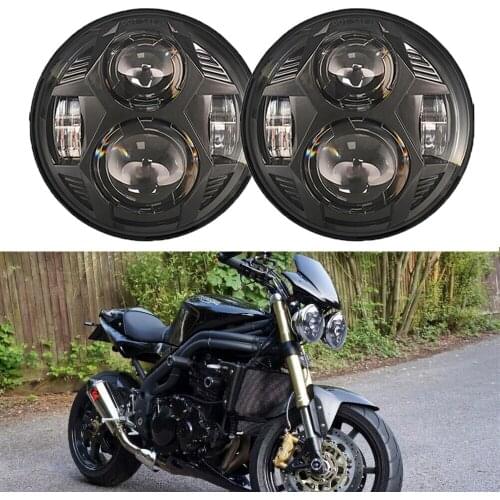 2x 5.75 Inch Led Headlight High/Low Beam Speed Triple & Street Triple & Thunde 5 3/4" Projector LED