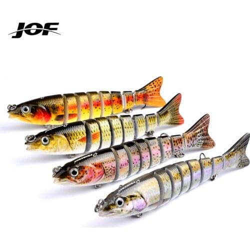 JOF 12cm19g Sinking Wobblers 8 Segments Fishing Lures Multi Jointed Swimbait Hard Bait Fishing Tackle For Bass Isca Crankbai