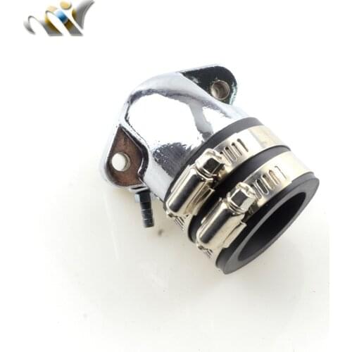 MOFO Performance chrome Alloy intake manifold for Scooter Moped GY6 125 GY6 150 152QMI 157QMJ / CVK30 Carburetor intake Manifold