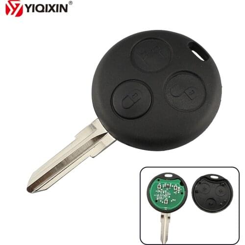 YIQIXIN 3 Buttons 433Mhz Remote Car Key For Mercedes Benz Smart Forfour 451 Fortwo 450 Roadster City Coupe Cabrio 1998-2006 Key
