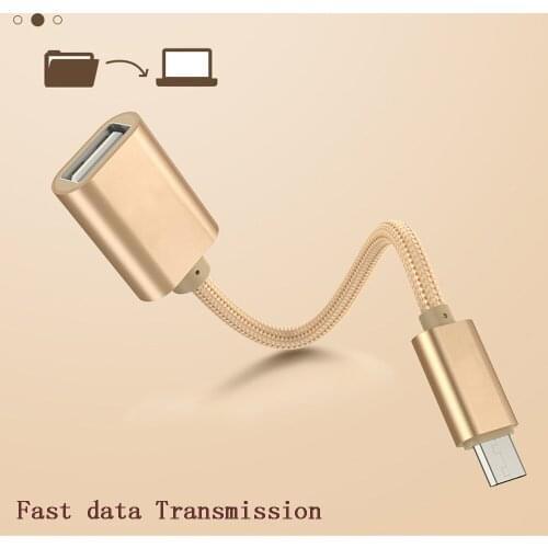 10pcs USB Transfer Charging Converter Micro USB Host Cable O T G Adapter Data Transfer To Female for Android Reader Phone